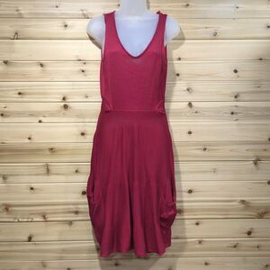 Peruvian Connection Dress Womens XS Red Sleeveless Sweater Dress
